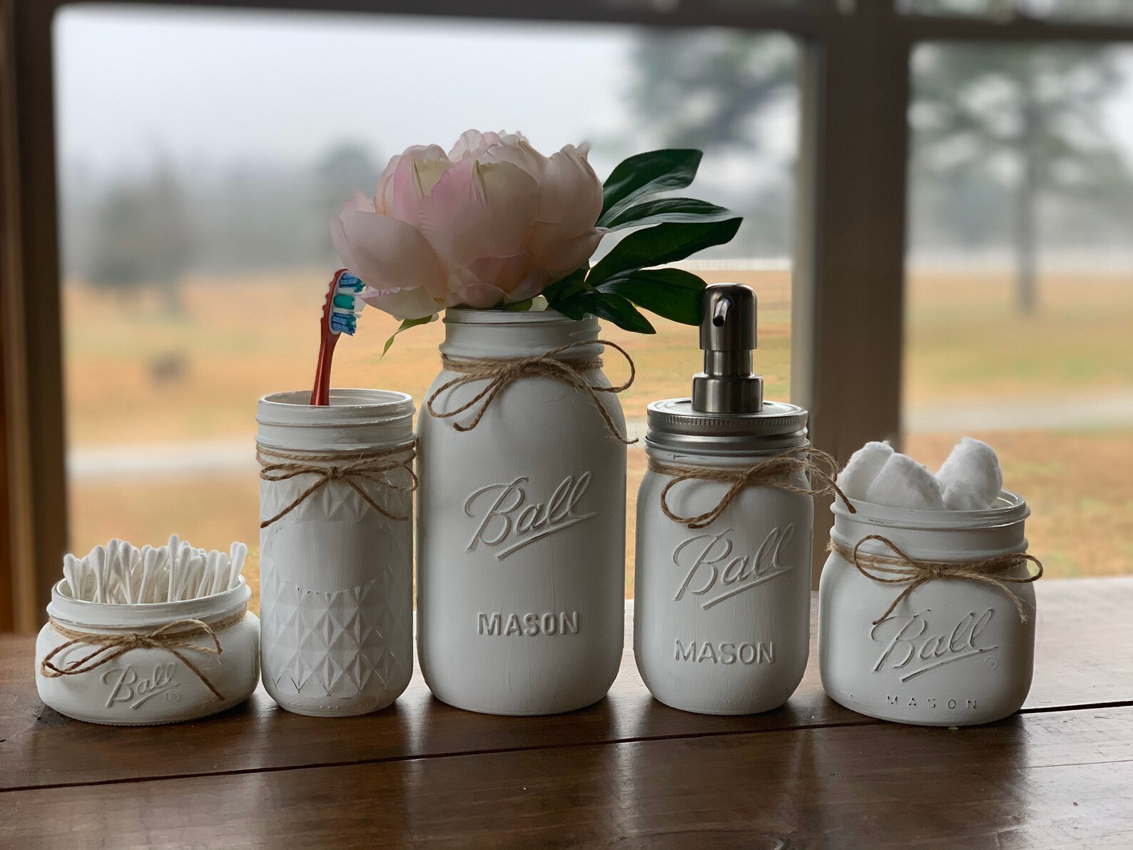 Farmhouse Bathroom Decor Mason Jar Decor Bathroom Home - Etsy