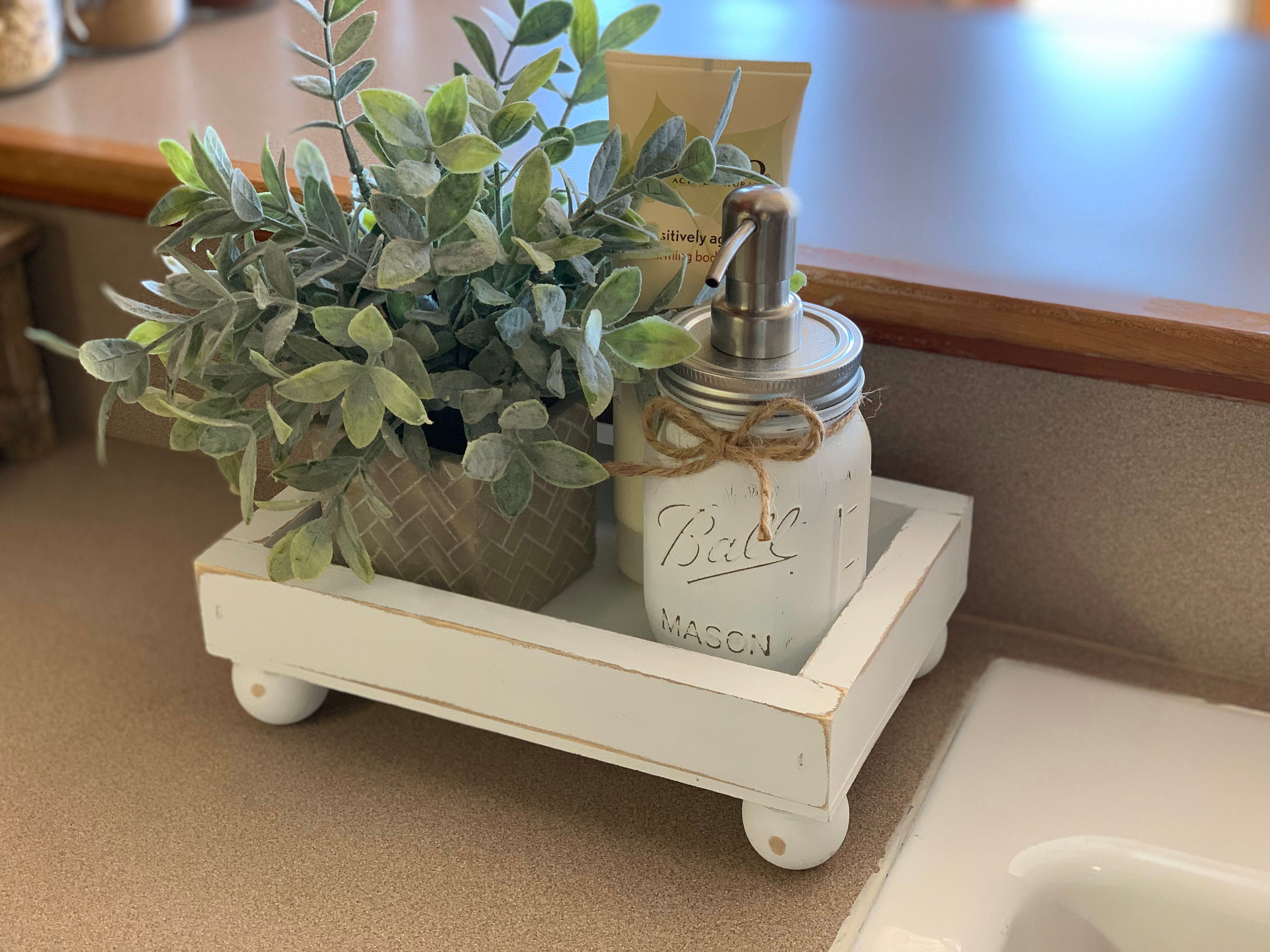 Farmhouse sink caddy Sink Tray Modern Farmhouse Tray Etsy España