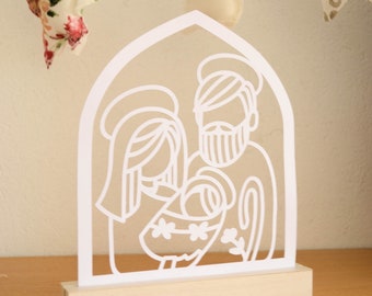 Digitale Krippendateien für Cricut oder Silhouette Cutter - einfache und einfache Weihnachtsdekoration oder Geschenk für die Feiertage. Weihnachtsmantel