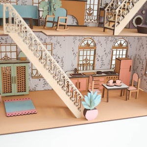 Doll House Miniature Furniture File Bundle Échelle 1:24 Téléchargement instantané pour fichiers SVG Miniatures Decor Projets de bricolage Cadeaux pour filles image 7