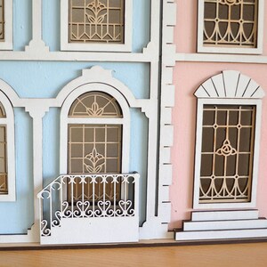 Beautiful Doll House SVG PDF Plans Wooden Miniture Home Maison Digital Instant Download 3d model girls toys 3 Levels Home Model CNC zdjęcie 9