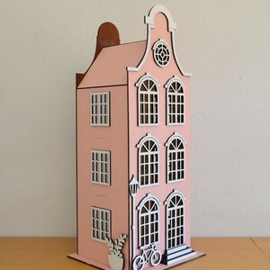 Big Doll House SVG/PDF File 19.5 inches/50 cms High Instant Download 3D House Laser Cut File Amsterdam Inspired Pattern House Girl zdjęcie 5