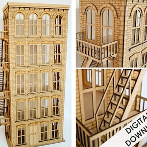 Bouwplannen in Ny-stijl - SVG-pdf-bestanden - direct downloaden - jongensspeelgoed - Doll Car Soldier House - houten - schaal 1:24 - speelkamer voor peuters