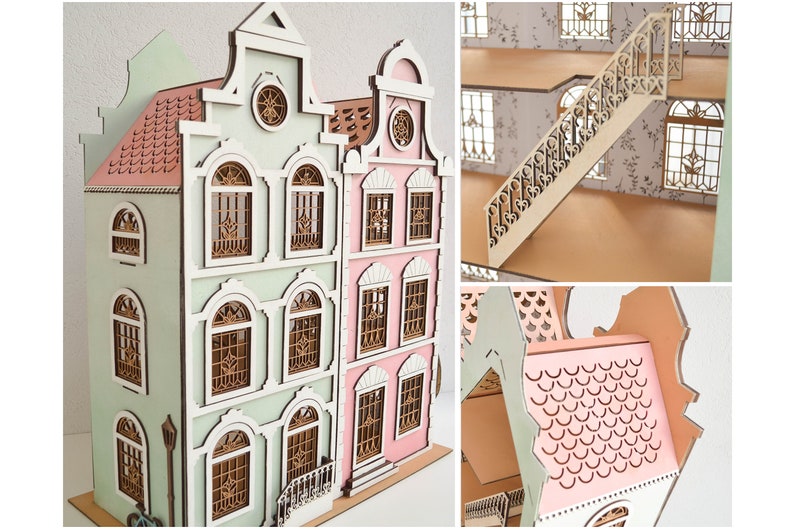 Casa de muñecas Paquete de archivos de muebles en miniatura Escala 1:24 Descarga instantánea para archivos SVG Decoración de miniaturas Proyectos de bricolaje Regalos para niñas imagen 2