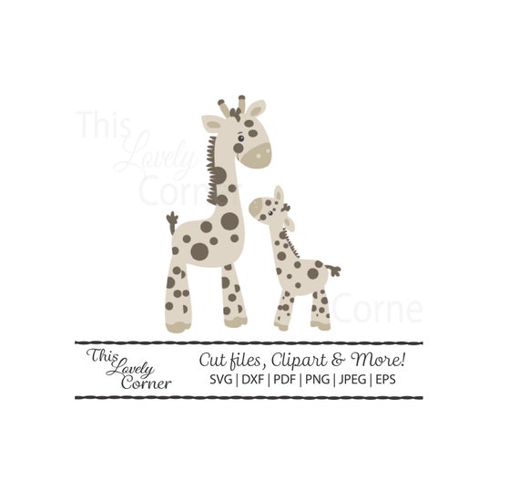Download Baby And Mama Giraffe Shower Decor Cricut Svg Baby Animal Etsy