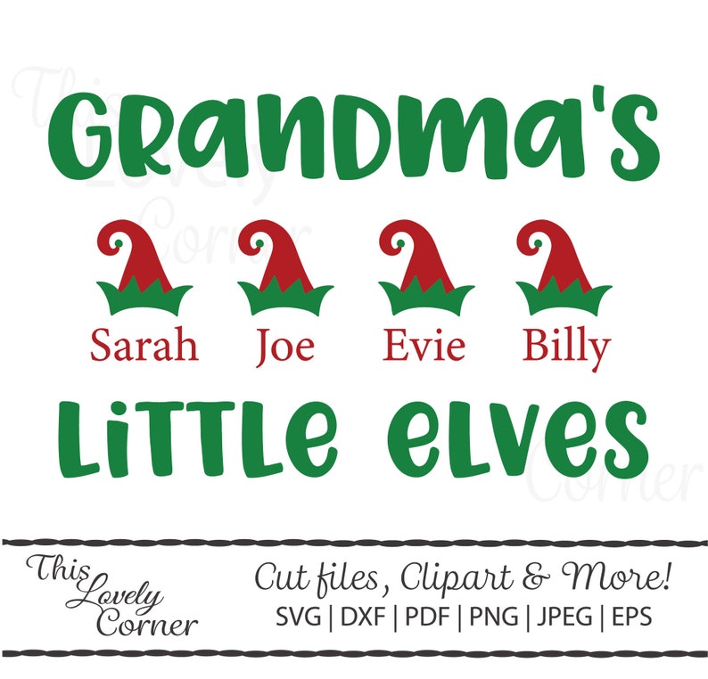 Download Grandma's Little Elves SVG Cut File for Cricut T-shirt | Etsy
