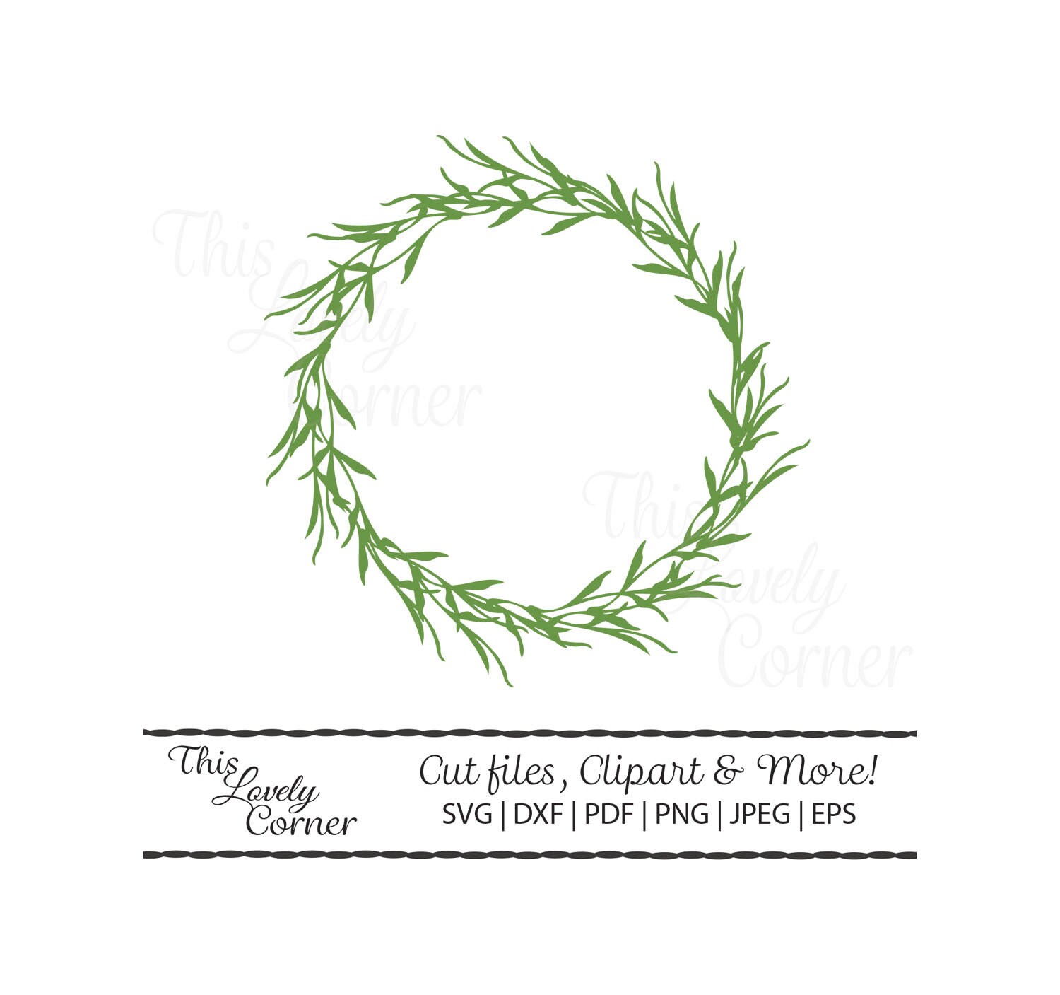 Wreath SVG Farmhouse Wreath Cricut Cut File Silhouette - Etsy España