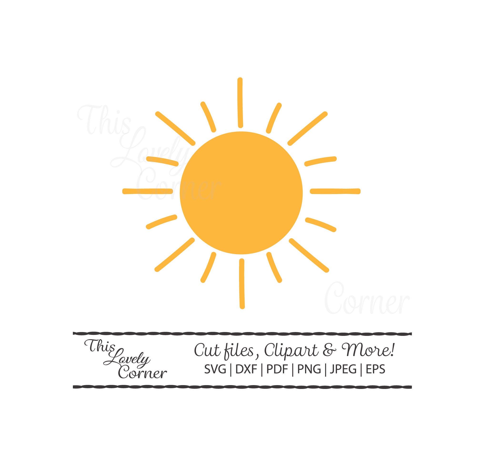 Download Sun Summer Svg Cut File Cricut Silhouette Cutting File For Etsy