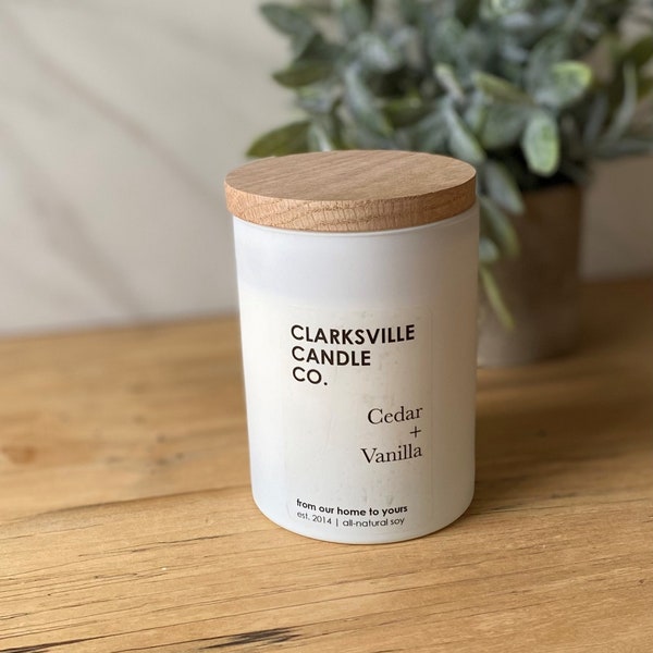 Cedar Vanilla Candle Etsy