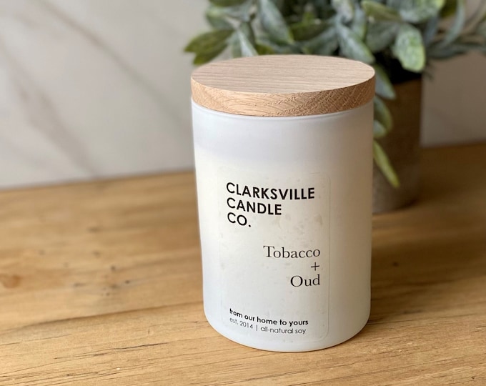 Tobacco + Oud All Natural Soy Candle 8oz