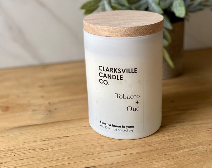 Tobacco + Oud All Natural Soy Candle 12oz