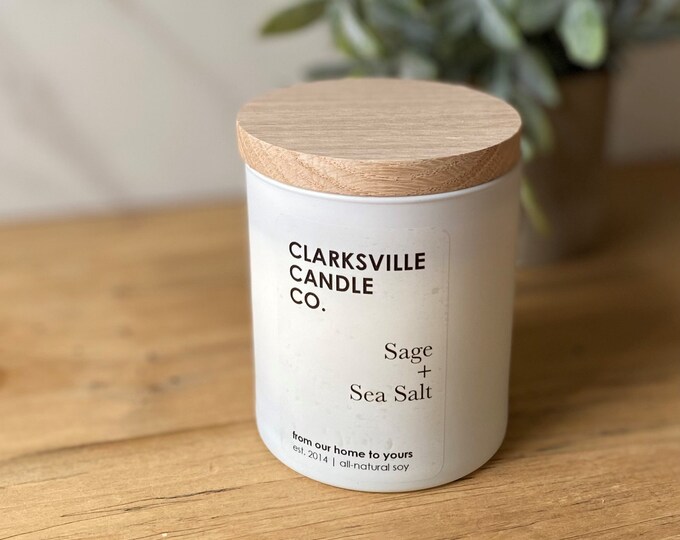 Sage + Sea Salt All Natural Soy Candle 8oz