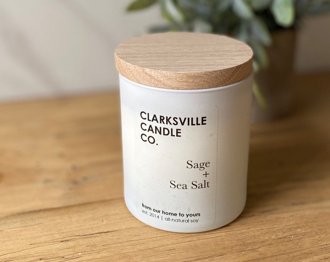 Sage + Sea Salt All Natural Soy Candle 12oz