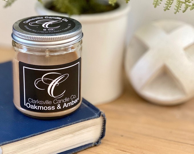 Oakmoss Amber All Natural Soy Candle 6oz