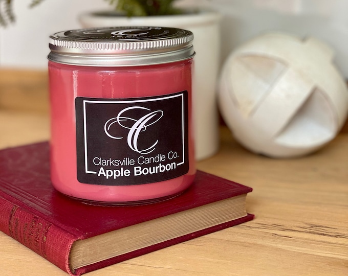 Apple Bourbon All Natural Soy Candle 12oz