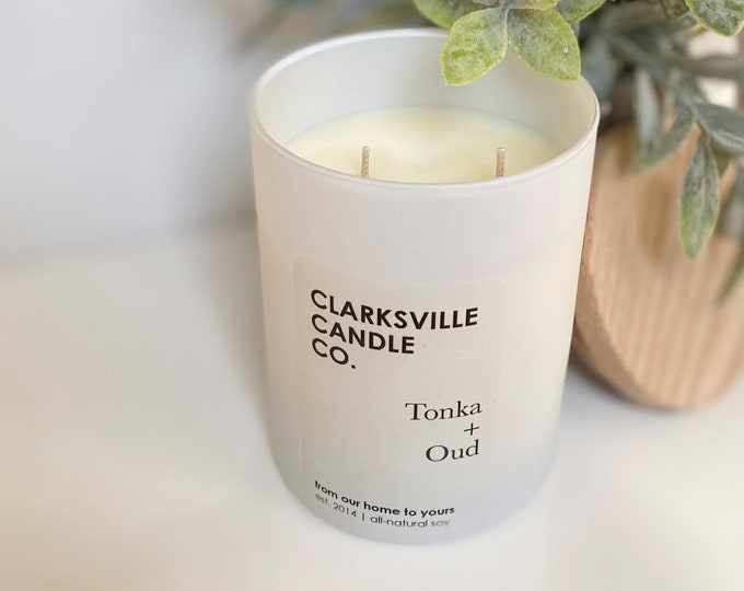 Tonka + Oud All Natural Soy Candle 8oz