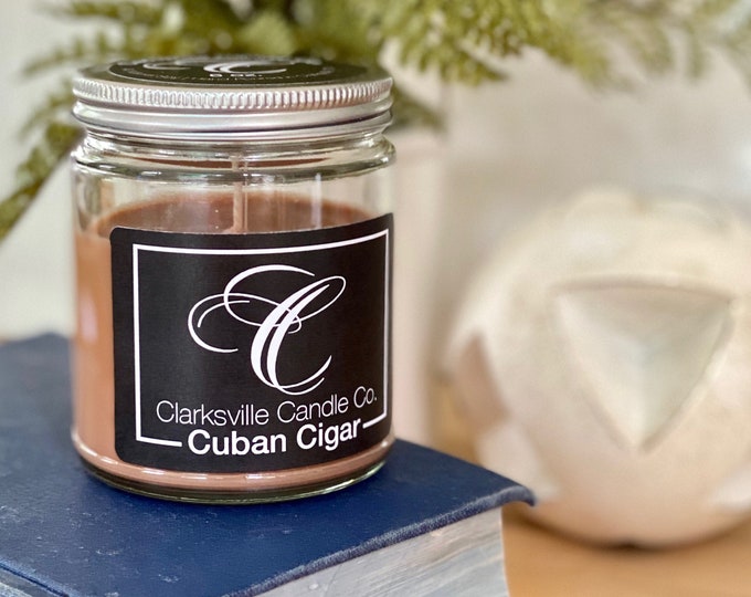Cuban Cigar All Natural Soy Candle 12oz