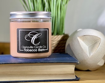 tobacco barn scented candles Tobacco Barn Scented Hand-poured Soy Candle - Authentic Old Barn Wood  Scented - Stocking Stuffer - Farm House Decor - Farmhouse Table Decor