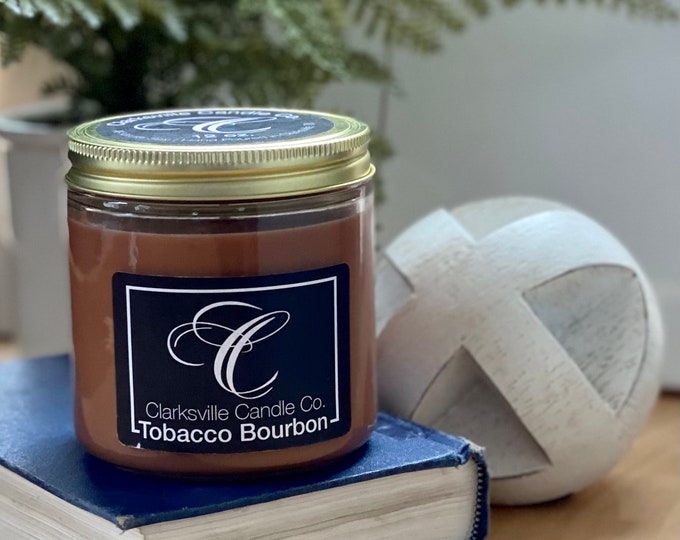 Tobacco Bourbon All Natural Soy Candle 6oz