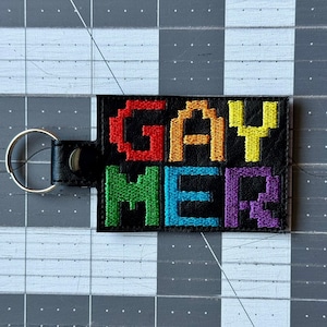 Gaymer Keychain, Queer Gamer, LGBTQ+, Pride Keychain, Rainbow Keychain, Queer Pride, LBGTQ Keychain, Pride charm