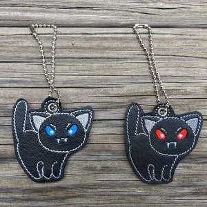 Vampire Cat, Halloween Cat, Halloween Charm, Cat Charm, Cat Accessory, Vampire Lover, Cat Lover Gift, Black Cat Accessory, Kitty Gift