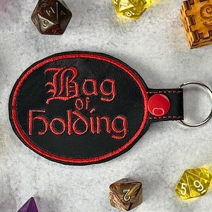 Portachiavi Borsa di Conservazione, portachiavi D&D, appassionato di giochi da tavolo, regalo per giocatori di giochi da tavolo, regalo per giochi di ruolo, accessorio fantasy, regalo Dungeons & Dragons