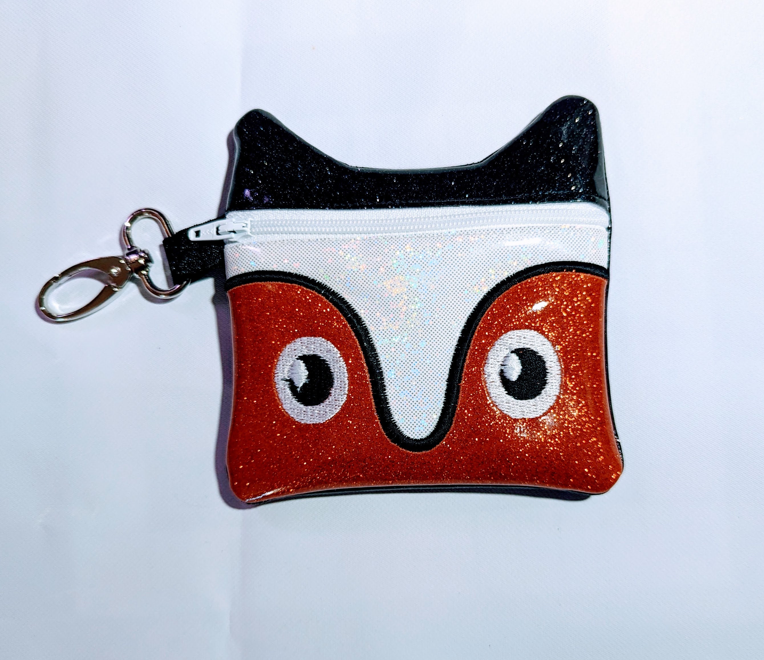 Fox Bag, Fox Charm, Fox Gift, Small Zipper Pouch, Pill