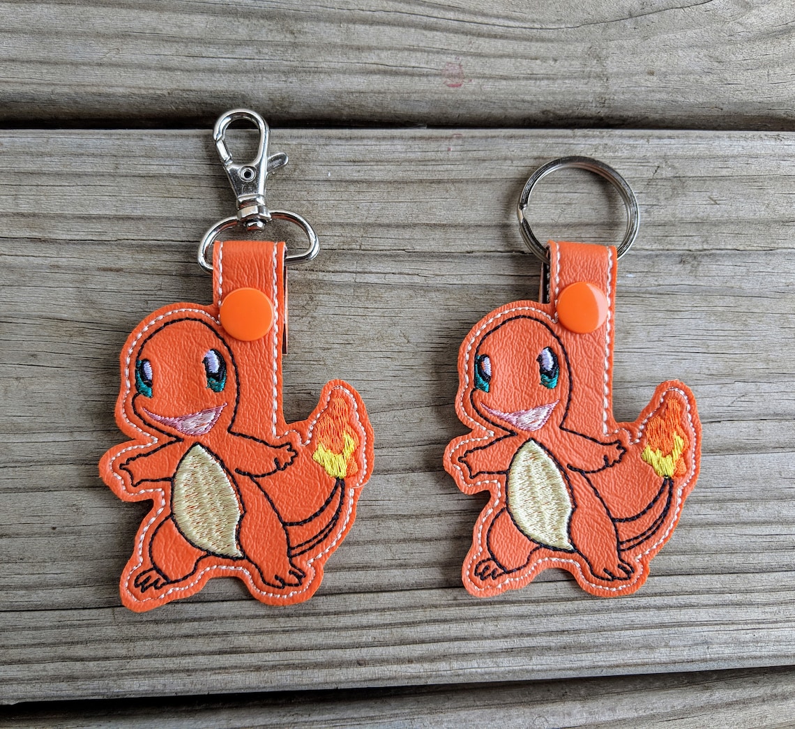Charmander Keychain Charmander Keyfob Pokemon Keychain Etsy