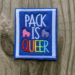 Pack is Queer Patch, Roller Derby Patch, Roller Derby Charm, LBGTQ Patch, Pride Patch, Pride charm, Rainbow Roller Derby, Queer Blue
