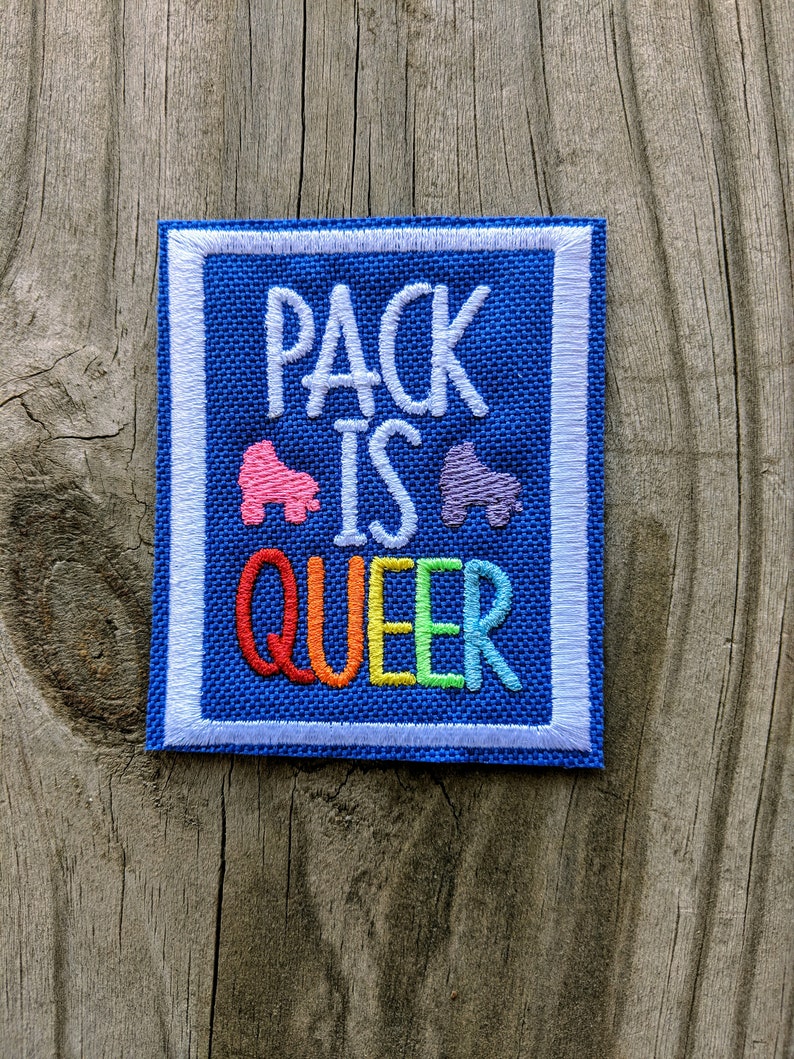 Pack is Queer Patch, Roller Derby Patch, Roller Derby Charm, LBGTQ Patch, Pride Patch, Pride charm, Rainbow Roller Derby, Queer Blue