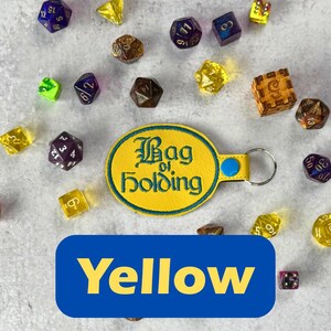 Bag of Holding Keychain, D&D Keychain, Board Game Geek, Board Gamer Gift, Role Playing Gift, Fantasy Accessory, Dungeons Dragons Gift Yellow