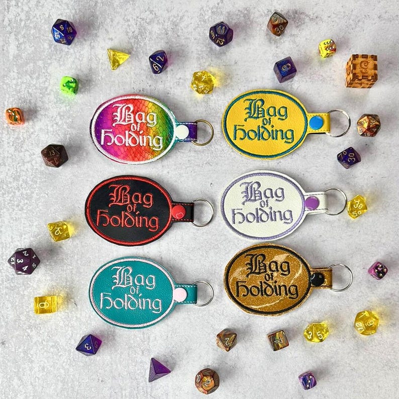 Bag of Holding Keychain, D&D Keychain, Board Game Geek, Board Gamer Gift, Role Playing Gift, Fantasy Accessory, Dungeons Dragons Gift image 2