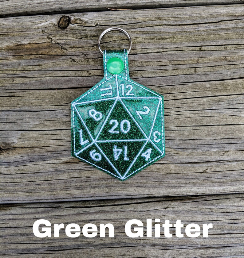 Dice Keychain 20sided Die Dodecahedron D&D Keychain Etsy
