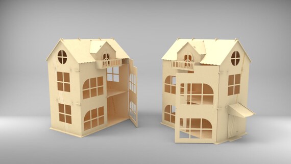 casa de muñecas corte laser