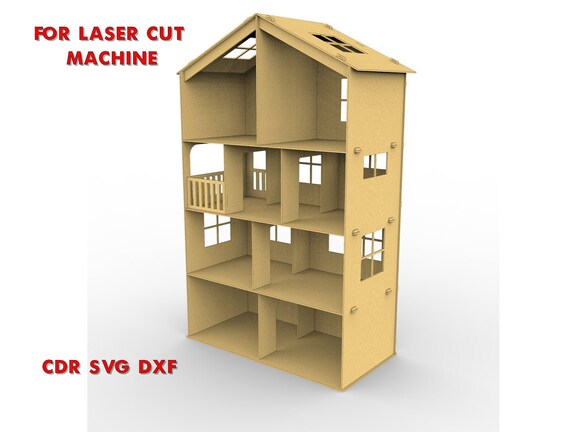 Download Doll House Barbie Handmade Laser Cut Files Vector Dxf Files Etsy