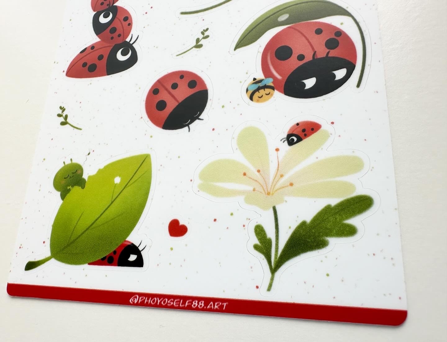 Ladybug Sticker Sheet, Waterproof Vinyl Stickers - Etsy