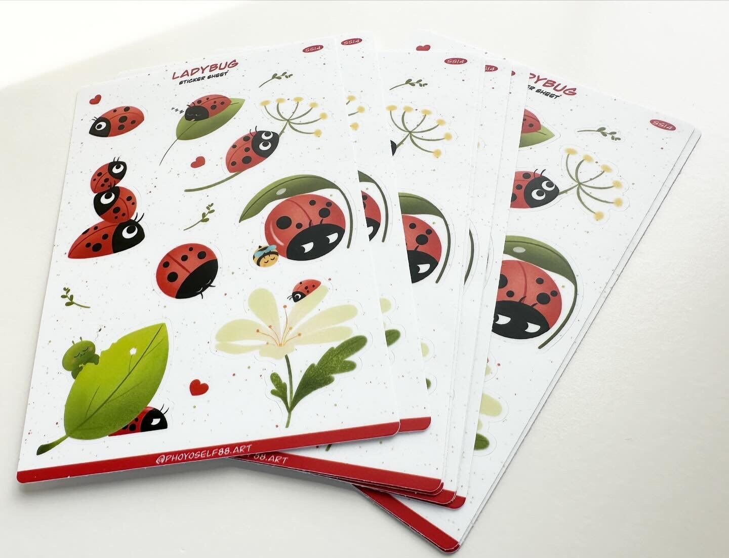 Litterbug Stickers Ladybug Sticker Sheet, Waterproof Vinyl Stickers - Etsy