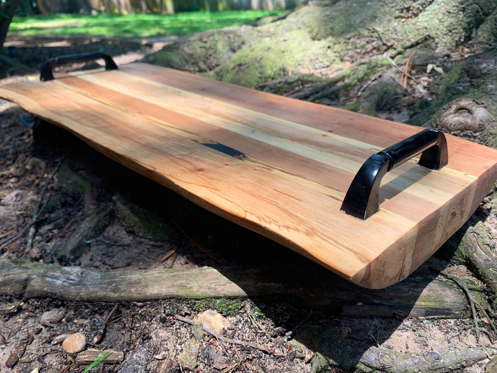Handmade Live Edge Charcuterie Board with Handles Etsy