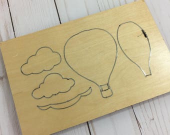 Hot Air Balloon Die | Custom Hot Air Balloon Scrapbooking | Die Cut Balloon