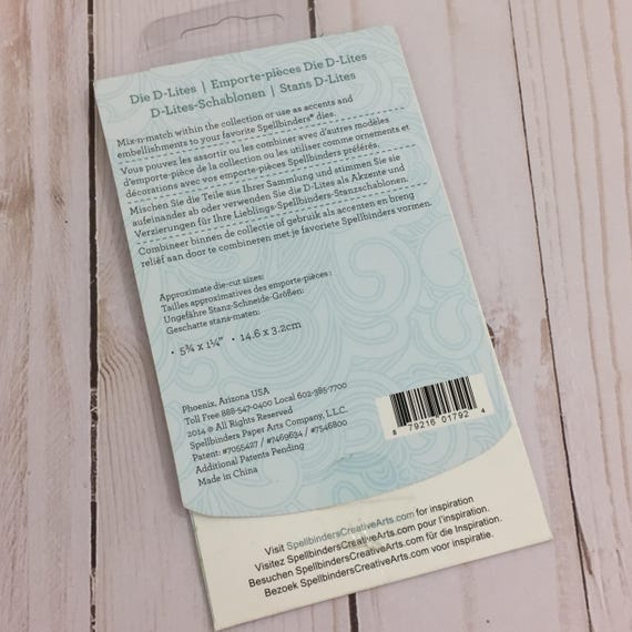 SPELLBINDERS Shapeabilities LATTICE ACCENTS 6 Dies S5-106 Cut Emboss Stencil