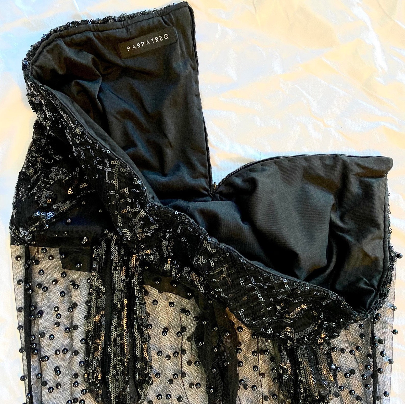 Sequin and bead embroidered pants Etsy