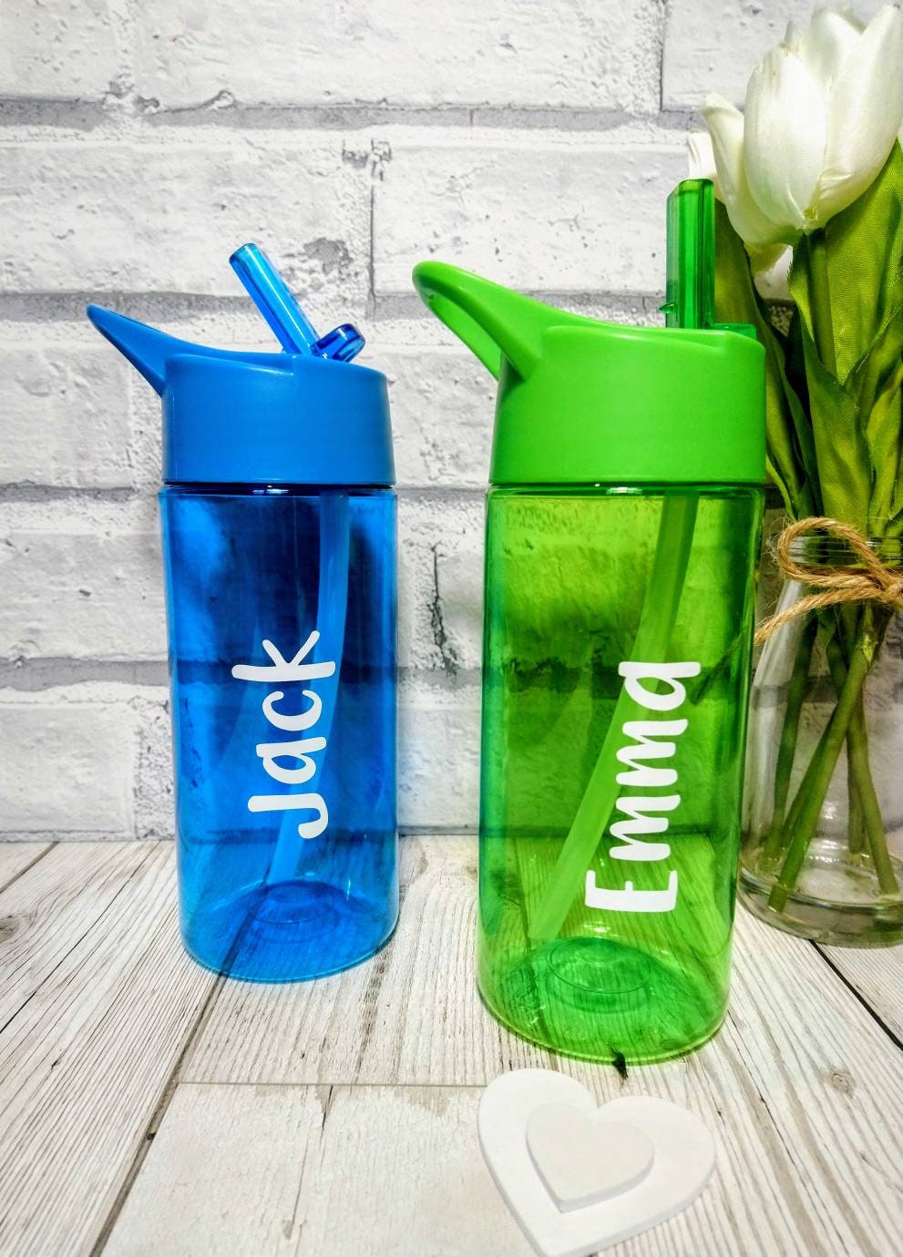 Childrens Flip Straw Bottle Kids Drinks Bottle 400ml Etsy