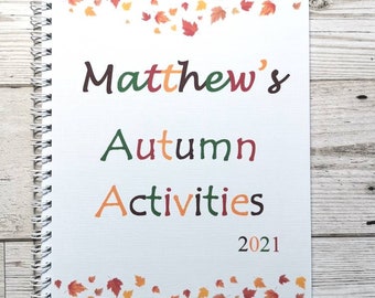 Children&#39;s activity book, autumn photo log, memory book, Halloween activities