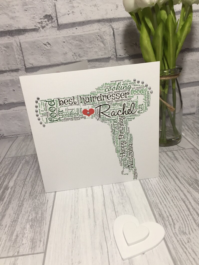 Hairdressser Thank You Card Birthday Card for Hairdresser Etsy UK