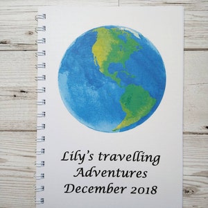 Carnet de voyage, carnet personnalisé, livre A5, souvenirs de voyage