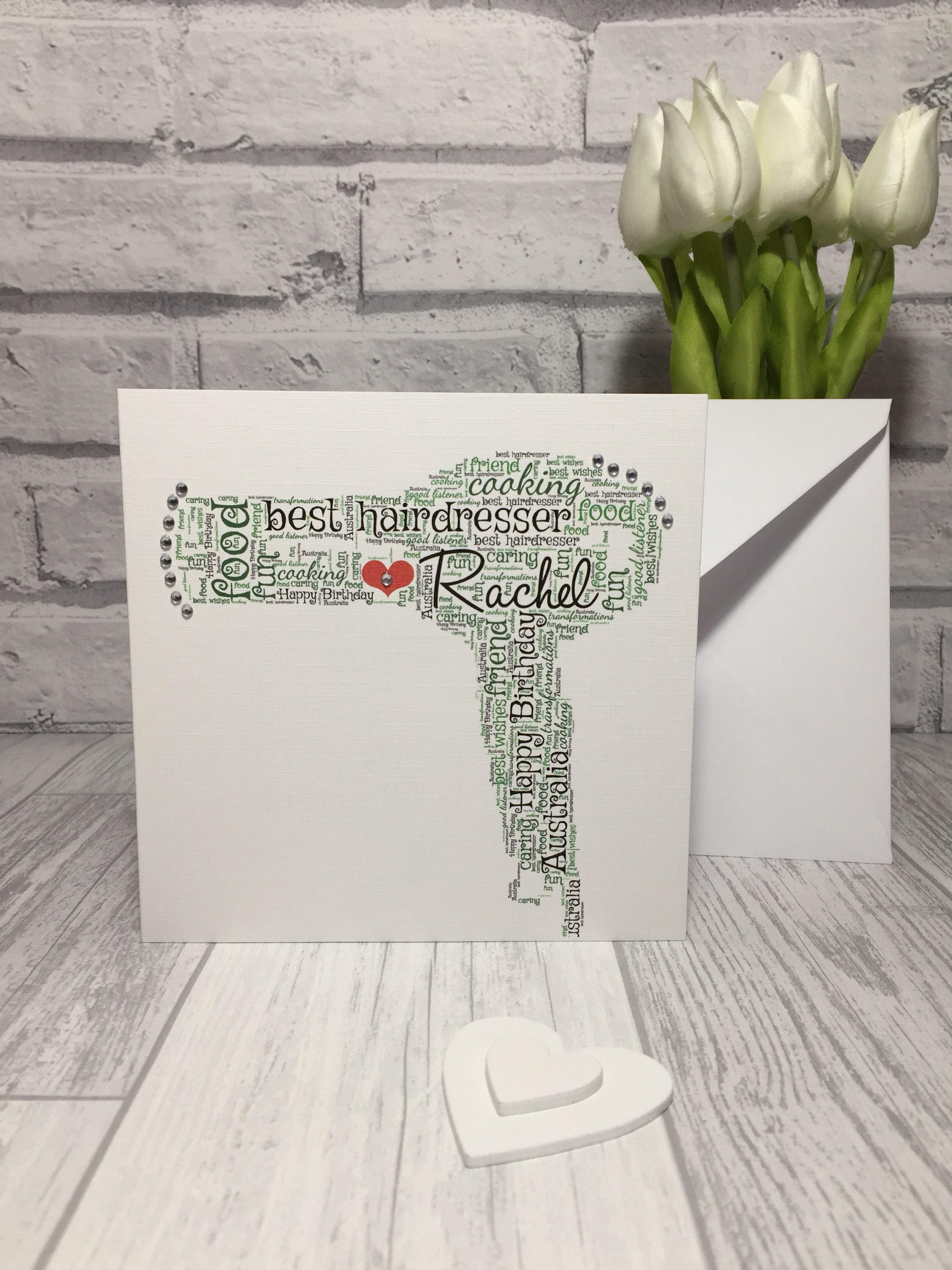 Hairdressser Thank You Card Birthday Card for Hairdresser Etsy UK