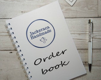 Small business order book, personalised A5 book, custom business stationary, small etsy business