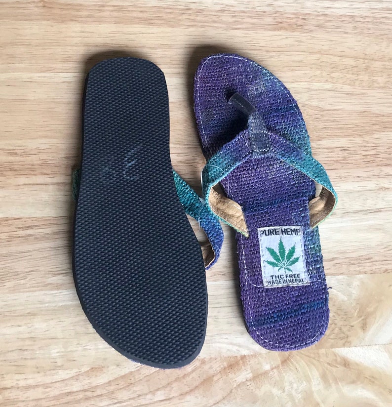 Tie Dye Hemp Flip Flops