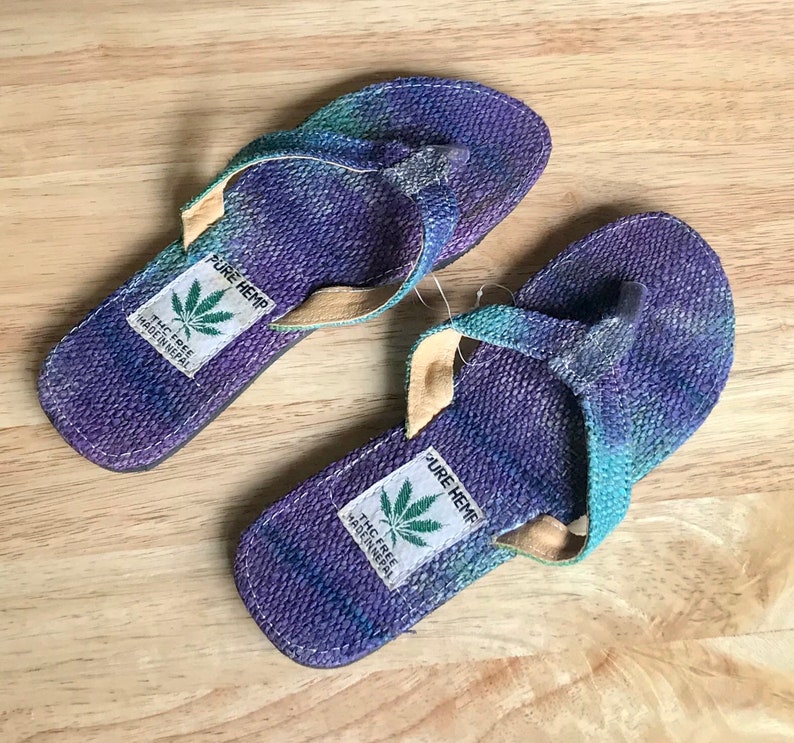 Tie Dye Hemp Flip Flops