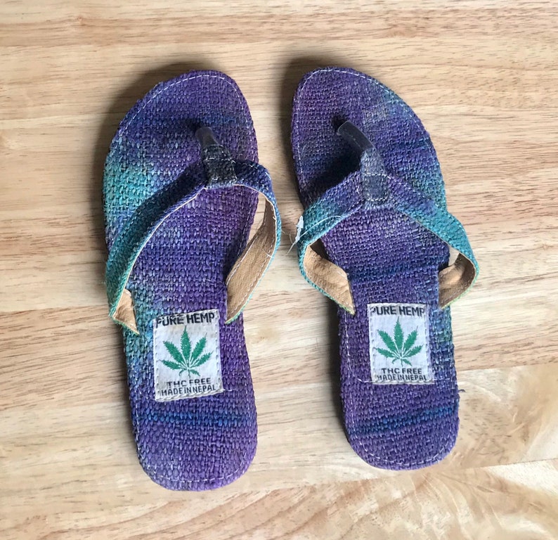 Tie Dye Hemp Flip Flops